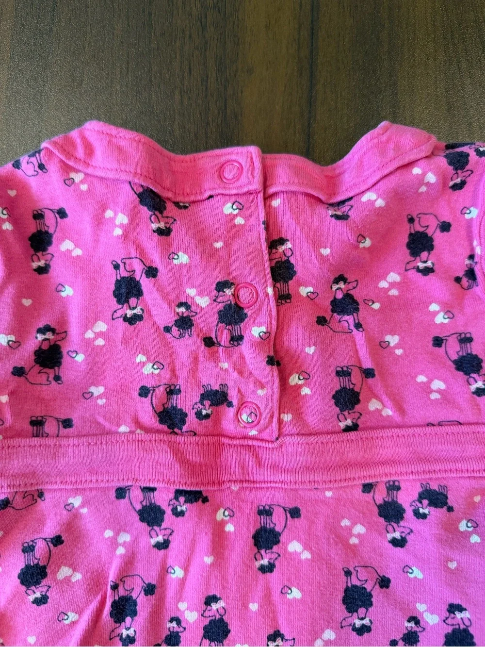 Gymboree Vintage Y2K Pink Floral & Poodle Long Sleeve Twirl Girls Dress 12-18m